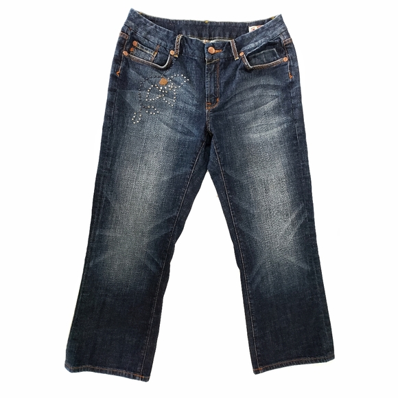 Seven7 Sz 18 Flower Studded Straight Leg (B) - Picture 3 of 12